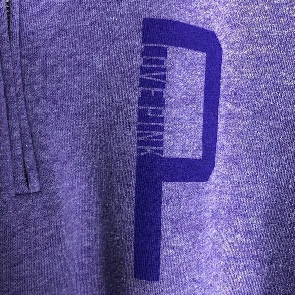 PINK Victoria's Secret 1/4 Zip Logo Pullover - Picture 12 of 16